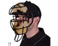 Richardson Umpire Caps Richardson Surge Fitted Combo Plate / Base Umpire Cap -UMPLIFE Shop 530 Richardson Surge Fitted Plate Umpire Cap 4 Stitch Worn with Mask Side View