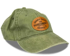 LOUISVILLE SLUGGER Leather Patch Pigment Dye Hat Olive