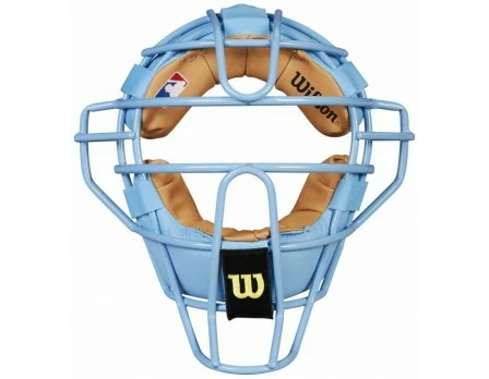 Wilson Umpire Gear Wilson MLB Sky Blue Dyna-Lite Steel Umpire Mask With Sky Blue And Tan 1 Wilson Umpire Gear Wilson MLB Sky Blue Dyna-Lite Steel Umpire Mask With Sky Blue And Tan