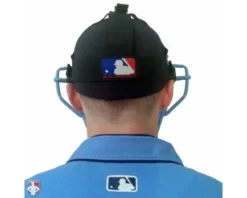 Wilson Umpire Gear Wilson MLB Sky Blue Dyna-Lite Steel Umpire Mask With Sky Blue And Tan 9 Wilson Umpire Gear Wilson MLB Sky Blue Dyna-Lite Steel Umpire Mask With Sky Blue And Tan -UMPLIFE Shop A3009 BL TN Worn Back