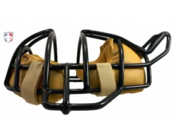 Wilson Umpire Gear Wilson Dyna-Lite Steel Umpire Mask With Doeskin -UMPLIFE Shop A3009X DS Wilson Dyna Lite Steel Umpire Mask with Doeskin flat side