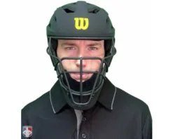 Wilson Umpire Gear Wilson MLB Pro Stock Titanium Umpire Helmet -UMPLIFE Shop A5800 Wilson Pro Stock Titanium Umpire Helmet Worn Front View