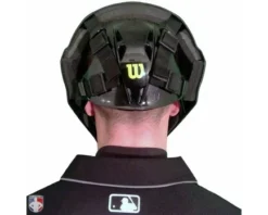 Wilson Umpire Gear Wilson MLB Pro Stock Steel Umpire Helmet -UMPLIFE Shop A5801 Wilson Pro Stock Steel Umpire Helmet Worn Back View