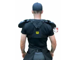 Wilson Umpire Gear Wilson MLB West Vest Pro Gold 2 Memory Foam Umpire Chest Protector -UMPLIFE Shop B7203 Wilson MLB West Vest Pro Gold 2 Memory Foam Umpire Chest Protector worn back 1