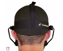 Champro Umpire Gear Champro Lightweight Steel Umpire Mask -UMPLIFE Shop CM72 B CHAMPRO STEEL UMPIRE MASK Worn Back Harness View