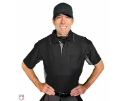 ALL-STAR Umpire Gear All-Star Internal Shell Umpire Chest Protector -UMPLIFE Shop CPU26 All Star Internal Shell Umpire Chest Protector Worn Front View with Shirt