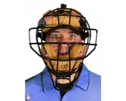 Force3 Umpire Gear Force3 Defender Umpire Mask With Tan 13 Force3 Umpire Gear Force3 Defender Umpire Mask With Tan -UMPLIFE Shop F3 DEF BK TN Force3 Defender Umpire Mask with Tan Worn Front View 1
