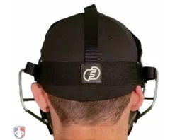 Force3 Umpire Gear Force3 Silver Defender Umpire Mask With Black -UMPLIFE Shop F3 DEF SV BK Force3 Silver Defender Umpire Mask with Black Worn Back Harness View