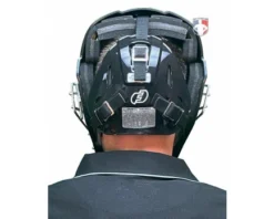Force3 Umpire Gear Force3 Silver Defender Hockey Style Umpire Helmet -UMPLIFE Shop F3 HSMV3 SV Force3 V2 Silver Defender Hockey Style Umpire Helmet worn reverse