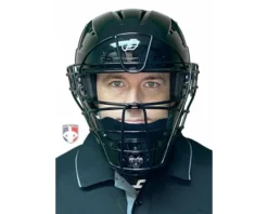 Force3 Umpire Gear Force3 Black Defender Hockey Style Umpire Helmet 9 Force3 Umpire Gear Force3 Black Defender Hockey Style Umpire Helmet -UMPLIFE Shop F3 HSMv3 BK Force3 Black Defender Hockey Style Umpire Helmet worn front