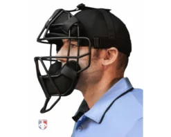ALL-STAR Umpire Gear All-Star Matte Black System 7 Steel Umpire Mask With UltraCool -UMPLIFE Shop FM4000 MBK All Star Matte Black System 7 Steel Umpire Mask with UltraCool side