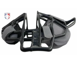 ALL-STAR Umpire Gear All-Star Black Magnesium Umpire Mask With Grey LUC -UMPLIFE Shop FM4000MAG UMP BK GY All Star Black Magnesium Umpire Mask with Grey LUC side flat