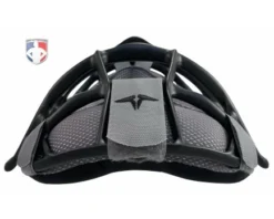 ALL-STAR Umpire Gear All-Star Black Magnesium Umpire Mask With Grey LUC -UMPLIFE Shop FM4000MAG UMP BK GY All Star Black Magnesium Umpire Mask with Grey LUC top flat