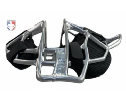 ALL-STAR Umpire Gear All-Star Silver Magnesium Umpire Mask With Black LUC -UMPLIFE Shop FM4000MAG UMP SV BK All Star Silver Magnesium Umpire Mask with Black side flat