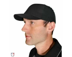 Smitty Umpire Smitty Performance Flex Fit Umpire Cap -UMPLIFE Shop HT314 BK Smitty Performance Flex Fit Umpire Cap 4 Stitch Worn Front Angled View 1