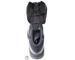 New Balance Referee And Umpire Shoes New Balance V3 All-Black Mid-Cut Umpire Plate Shoes -UMPLIFE Shop MU460XB3 New Balance V3 All Black Mid Cut Umpire Plate Shoes Top View with Plate Up