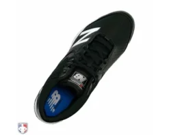 New Balance Referee And Umpire Shoes New Balance V3 Black & White Mid-Cut Umpire Base Shoes -UMPLIFE Shop MUM950T3 New Balance V3 Black White Mid Cut Umpire Base Shoes Top View