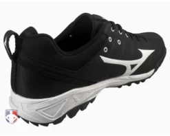 Mizuno Ambition 2 All-Surface Black & White Low-Cut Shoes -UMPLIFE Shop MZ AB2L Mizuno Ambition 2 All Surface Low Cut Umpire Referee Turf Shoe Back inside angle