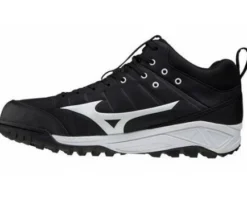 Mizuno Ambition 2 All-Surface Black & White Mid-Cut Shoes