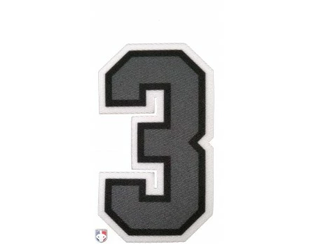 3" Grey On Black On White Precision-Cut Number 1 3" Grey On Black On White Precision-Cut Number