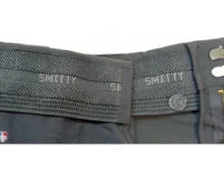 Smitty Umpire Smitty Performance Poly Spandex Charcoal Grey Flat Front Umpire Base Pants With Expander Waistband -UMPLIFE Shop Poly Spandex Expander Waist Inside 5