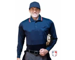Smitty Umpire Smitty Long Sleeve Body Flex Umpire Shirt - Navy -UMPLIFE Shop S308 N Smitty Long Sleeve Body Flex Umpire Shirt Navy CP Worn
