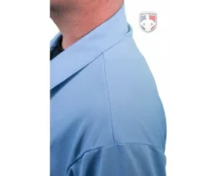 Smitty Umpire Smitty Vertical Stripe Umpire Shirt - Polo Blue -UMPLIFE Shop S310 PB Shoulder