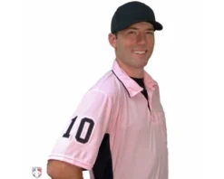 Smitty Umpire Smitty Major League Replica Umpire Shirt - Pink With Black -UMPLIFE Shop S312 PK with N4 SUB BPKW 1
