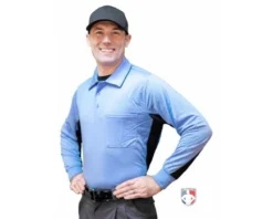 Smitty Umpire Smitty V2 Major League Replica Long Sleeve Umpire Shirt - Sky Blue With Black