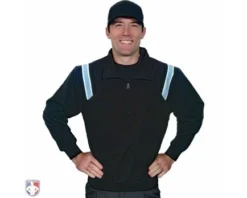 Smitty Umpire Smitty Traditional Half-Zip Umpire Jacket - Black And Powder Blue