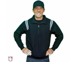 Smitty Umpire Smitty Traditional Half-Zip Umpire Jacket - Black And White