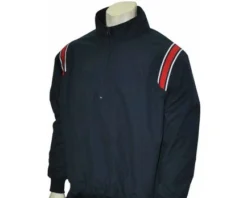 Smitty Umpire Smitty Traditional Half-Zip Umpire Jacket - Navy And Red -UMPLIFE Shop S320 N R Smitty Traditional Half Zip Umpire Jacket Navy with Red Front View