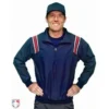 Smitty Umpire Smitty Traditional Half-Zip Umpire Jacket - Navy And Red