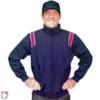 Smitty Umpire Smitty Major League Style Fleece Lined Umpire Jacket - Navy And Red