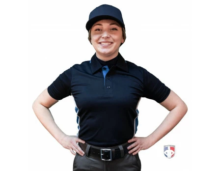 Smitty Umpire Smitty NCAA Softball Short Sleeve Body Flex Women's Umpire Shirt - Midnight Navy 2 Smitty Umpire Smitty NCAA Softball Short Sleeve Body Flex Women's Umpire Shirt - Midnight Navy - Image 2