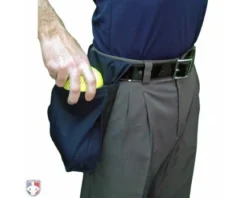 Smitty Umpire Smitty Deluxe XL Expandable Umpire Ball Bag -UMPLIFE Shop S383 N Smitty XL Deluxe Navy Expandable Ball Bag Worn Side with Softball