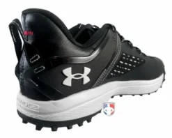 Under Armour Yard Turf Black & White Field Shoes -UMPLIFE Shop UA YT Under Armour Yard Turf Black White Field Shoes Charged back angle wm 1