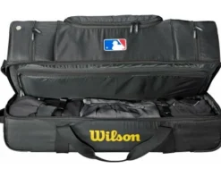Wilson Umpire Gear Wilson V2 MLB 36" Umpire Equipment Bag On Wheels -UMPLIFE Shop WTA9780BL Wilson Umpire Bag BL Interior Bottom Pocket