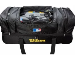 Wilson Umpire Gear Wilson V2 MLB 36" Umpire Equipment Bag On Wheels -UMPLIFE Shop WTA9780BL Wilson Umpire Bag BL Interior Main Pocket