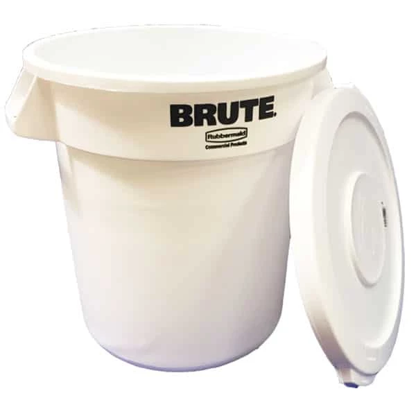 10 Gallon Ball Bucket With Lid (White) 1 10 Gallon Ball Bucket With Lid (White)