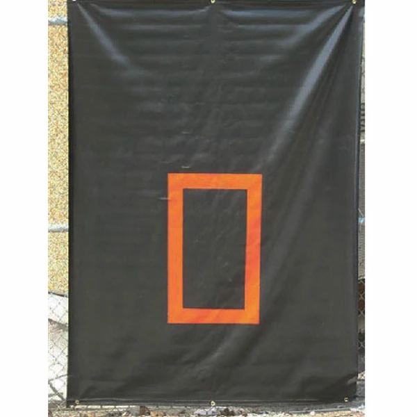 CageSaver H.D. Backdrop (Black With Orange Strike Zone) 1 CageSaver H.D. Backdrop (Black With Orange Strike Zone)