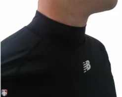 New Balance Referee And Umpire Shoes New Balance Challenger Mock Neck Short Sleeve Compression Shirt -UMPLIFE Shop tmmt717 NB MOCK close up neck